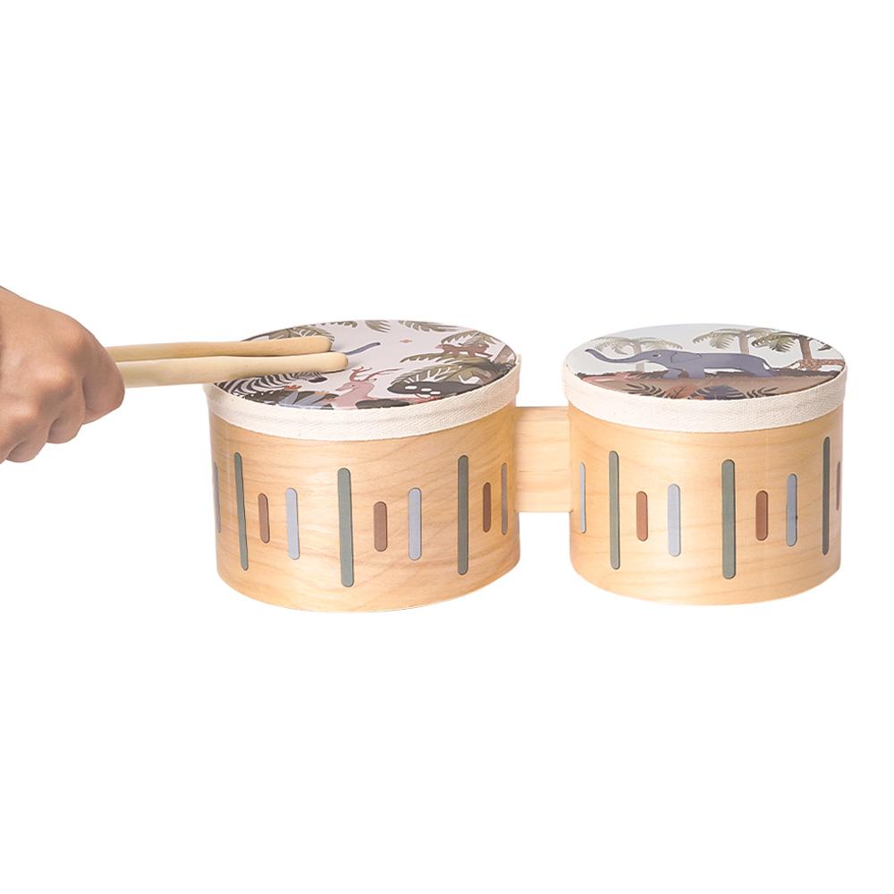 Houten Bongo Drum Dieren