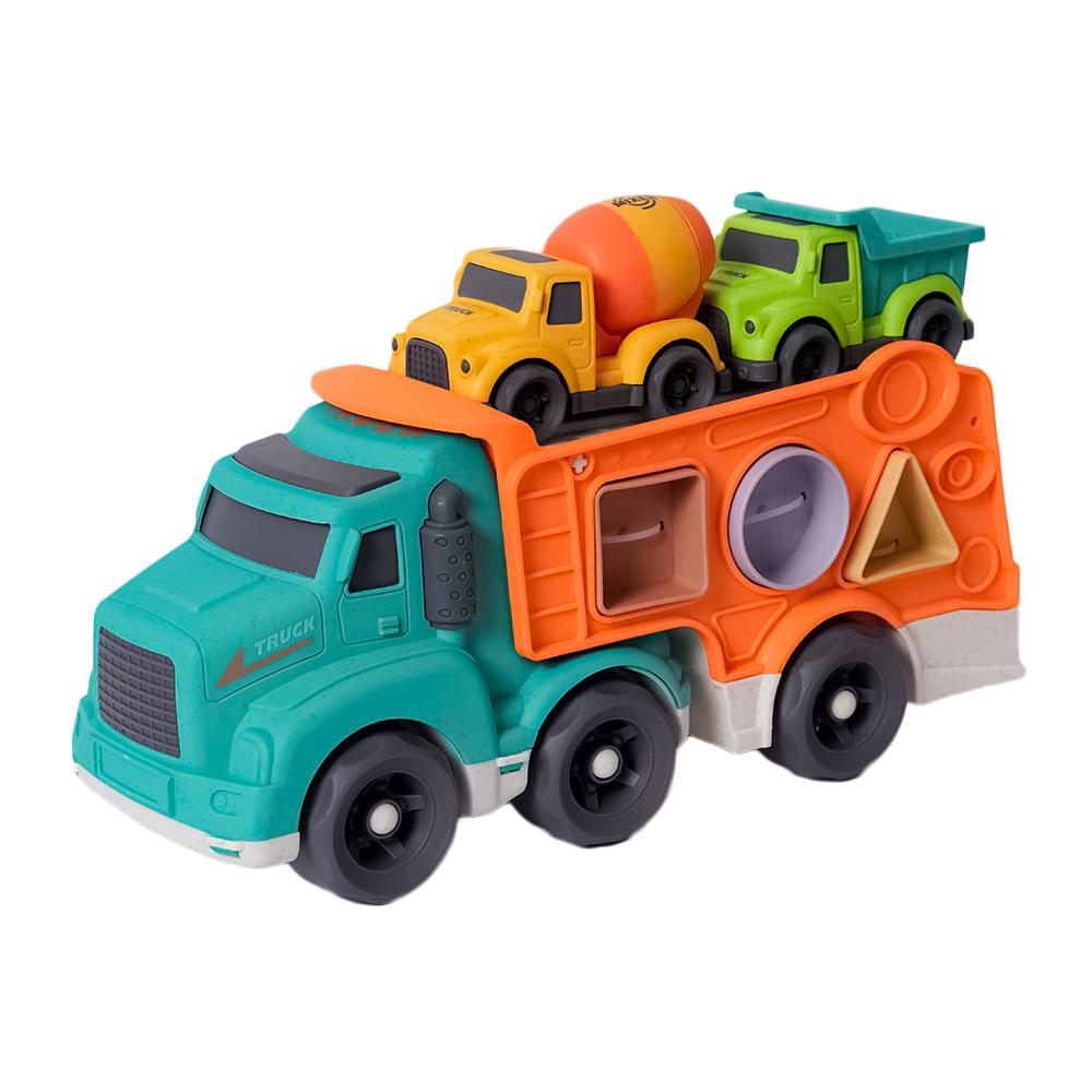 BIOplastic Vormenstoof Truck met Kleine Vrachtauto's