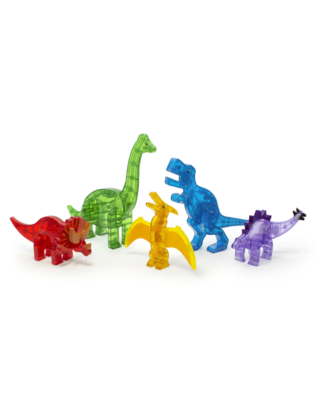 Magna-Tiles Uitbreidingsset Dino's (5 stuks), magnetisch speelgoed