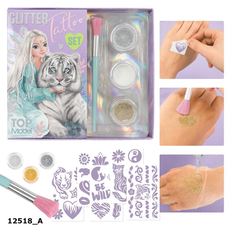 12518 TOPModel glitter tattoos FANTASY TIGER