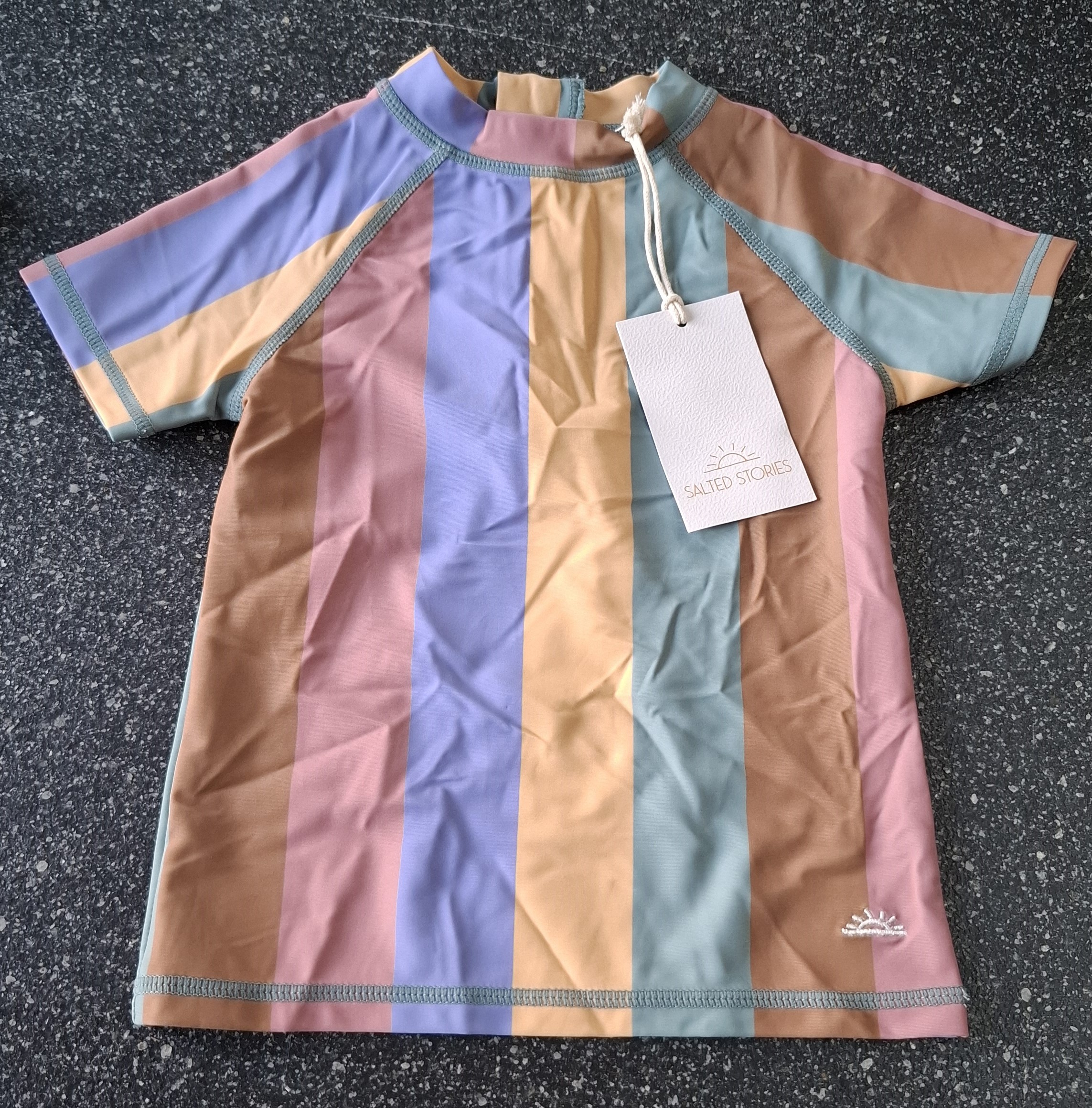 salted stories zwem shirt multi stripe maat 122/128