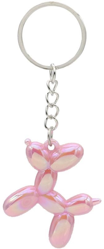 sleutelhanger hond 4.5cm roze