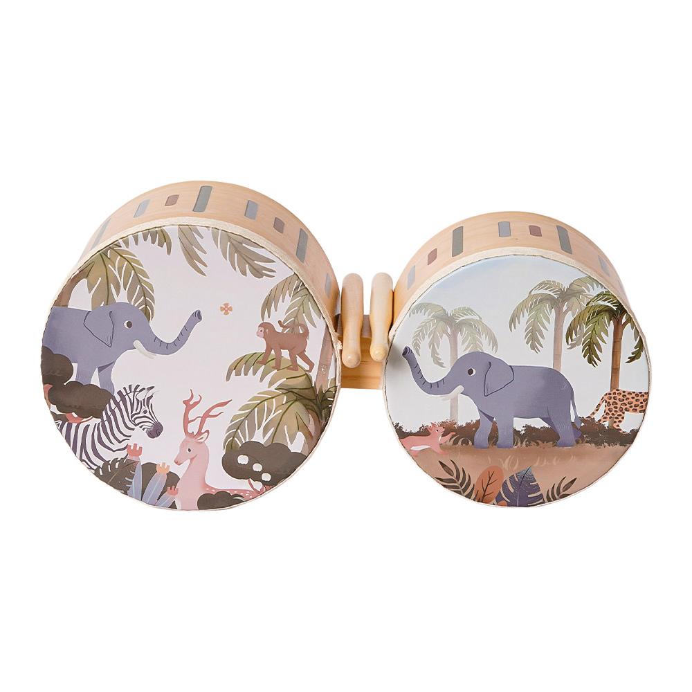 Houten Bongo Drum Dieren