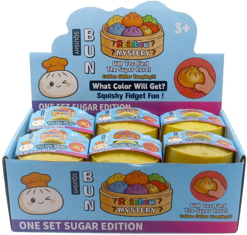 fidget Squishy Dumpling pu foam 8.5 cm double colour 